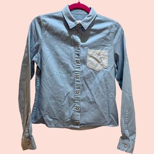 Lacoste LiVE Womens Snap Closure Button Down Shirt